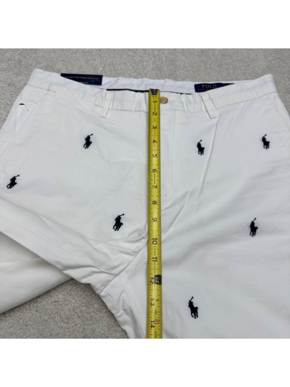NWT Polo Ralph Lauren Stretch Classic Fit 9' All Over Pony Men's Shorts, Sz 34 - Picture 8 of 9